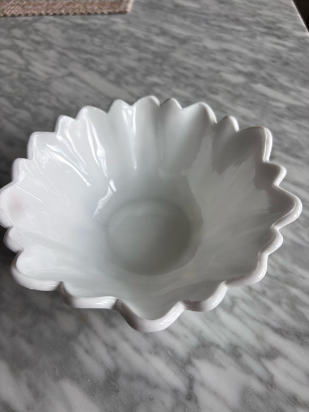Vintage Indiana Glass White Floral Bowl - Picture 3 of 4